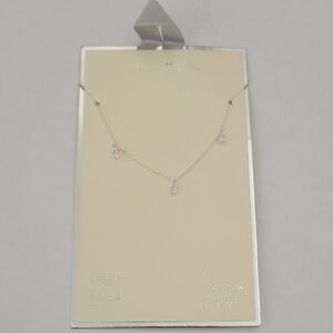 A New Day Sterling Silver Necklace with Crystal Drops